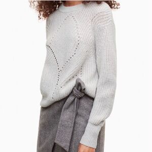 Aritzia Wilfred Serment Merino Wool Sweater in Grey Sz XXS